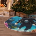 thumbnail image 5 of Rateoe Underwater Diving Cat Pattern Christmas Tree Skirt with Ties , Christmas Tree Decorations, Farmhouse Christmas Decor Xmas Holiday Decorations-48", 5 of 6