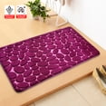thumbnail image 3 of Color Sólido Matera de baño Puerta absorbente antideslizante grande Decoración de alfombras Niño Sala de estar Baño Almohadillas suaves Accesorios Red del vino, 50x80cm seitruly HA009646-15, 3 of 6