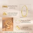 thumbnail image 5 of YOUNGYUE Sterling Silver Hoop Earrings for Women, Hypoallergenic Lightweight Big Thick Hoop Earrings, 35/40/50/60/70mm, 5 of 5