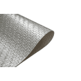 thumbnail image 3 of Dainty Home Cambria Metallic Textured Faux Leather Rectangular Set of 4 Placemats in Silver, 3 of 4