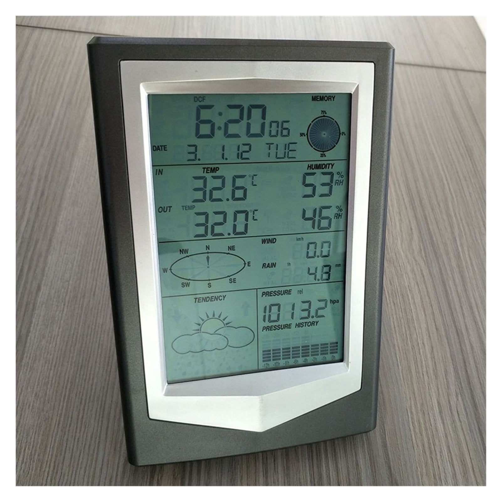 Weather Station Weather Forecast Weather Meter Wind Speed Wind Direction Rain Gauge Wireless Thermo-hygrometer ,Easy to Operate