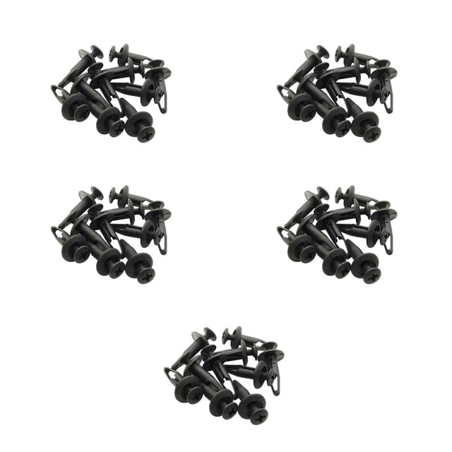 Transemion Pack of 50 Plastic Rivet Replaced Parts Easily Use Bumper Fastener Fixing Fasteners Convenient Craftsmanship Doors Clips 5Set