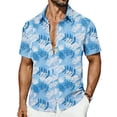 thumbnail image 2 of Ynynloco Men's Hawaiian Shirt Short Sleeve Loose Summer Beach Holiday Tropical Button Down Shirt, 2 of 7