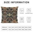 thumbnail image 5 of Orinice Decorative Square Throw Pillow Cover Cushion Covers Tapestry Carpet Unusual Silk Ornament Drawing Pattern Canvas Zigzag Geometric Textures Feather Pillow case for Sofa Couch  20x20in, 5 of 5
