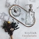 thumbnail image 3 of Diamond Embossed Glass Soap Dispenser with 304 Rustproof Stainless Steel Pump, Bathroom Soap Dispenser, 3 of 5