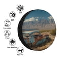 thumbnail image 2 of Kdxio Deserted Classic Car Landscape for Tire Cover Wheel Protectors Tyre Covers Weatherproof Wheel Covers Universal Fit for Trailer Rv SUV Truck Camper Travel Trailers 15 inch, 2 of 5