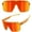 Polarized Orange, variant on Running and Baseball Sport Sunglasses for Men and Women, UV400 Protection - Black