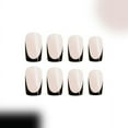 thumbnail image 5 of FSTDelivery 24Pcs Solid Black Glue on Nails Set for Women Girls,Medium Square Fake Nails Acrylic Shine Glossy Press on Nails for Office Daily Wedding,Full Nail Wrap Gift for Valentine's Holiday, 5 of 5
