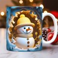 thumbnail image 1 of Tazas de café navideñas, tazas navideñas de cerámica de 11 oz con forma de muñeco de nieve y asa, taza de café navideña de invierno, juego de tazas de Feliz Navidad para adultos, mujeres y hombres, 1 of 8
