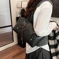 thumbnail image 5 of Yucurem Vintage Shoulder Bags for Women, Trendy Leather Hobo Handbag with Pendant for Work Travel (Black), 5 of 7