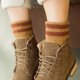 thumbnail image 5 of Calcetines largos gruesos de invierno calcetines casuales suaves y cálidos a rayas retro para mujer, 5 of 5