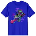thumbnail image 3 of Arcane Neon Sevika Adult Royal Blue Crew Neck Short Sleeve T-shirt - Medium, 3 of 5