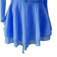 thumbnail image 6 of LIUHUO Customized Blue Spandex Long sleeved Figure Skating Dress Girls Ladies with Cascading Diamond Embellishments Flowing Design, 6 of 9