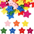 thumbnail image 5 of RENACLIPY Wooden Five-Pointed Star Buttons for DIY Crafts and Scrapbooking, 5 of 6