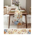 thumbnail image 6 of Orange Blue Pumpkin Fall Burlap Cotton Table Runner 14x72 Inches Long, Thanksgiving Leaves Bird Autumn Branch Farmhouse Table Runners, Outdoor Dining Tablecloths Decor for Baby Shower/Party/Wedding, 6 of 6
