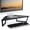 Black, variant on 26 inch Triangle Monitor Stand Riser, Desktop Corner Shelf with Metal Leg Wood Computer Stand with Storage Laptop Riser Office Organization