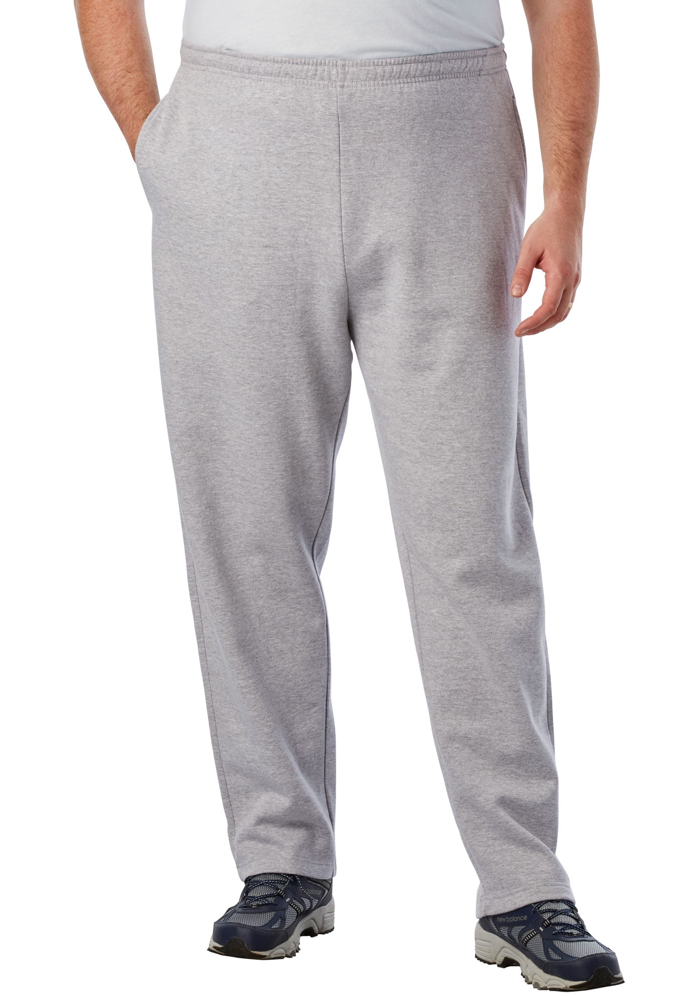 Kingsize - Kingsize Men's Big & Tall Fleece Open-bottom Sweatpants Pants - Walmart.com