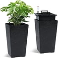 thumbnail image 1 of Bingirl Tall Planters Set of 2 Self Watering Technology Water Level Monitor Mobility Wheels Drainage Design Removable Inner Bucket for Porch Patio Indoor Outdoor, 1 of 9