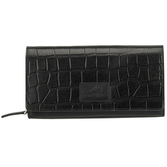 Mancini Croco RFID Secure Clutch Wallet