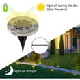 thumbnail image 5 of Solar Ground Lights, 8 LED Solar Disk Lights Outdoor Waterproof for Garden Yard Patio Pathway Lawn Driveway Walkway- White (4 Pack), 5 of 9