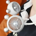 thumbnail image 4 of Fiudx Ofertas Flash Del Día Ventilador De Cuello Portátil Para Deportes Manguera Plegable Carga Usb Batería De Larga Duración Ajuste De Tres Velocidades Ventilador Pequeño Viaje Al Aire Libre Coche V, 4 of 7