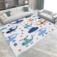 thumbnail image 1 of Washable Area Rug for Living Room 3x5 ft Cartoon Helicopter Stars 3D Print Decor Carpet, Non Slip Stain Resistant Large Area Rugs, for Bedroom Dining Room Office, 1 of 7