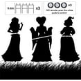 thumbnail image 3 of Hocus Pocus Halloween Decorations Outdoor: 3 Extra Large Black Hocus Pocus Witches with LED Puck Lights, Metal Halloween Silhouette Yard Signs with Stakes, Outside Yard Lawn Decor for Kids Home Party, 3 of 14