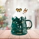 thumbnail image 1 of Taza de decorativa para árbol de Navidad, novedad pintada con tapa, taza de de 17 en hogar, de Navidad, uso verde Macarena Taza de café impreso, 1 of 7