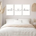 thumbnail image 4 of Black and White Sweet Dreams Wall Decor Above Bed Decor Master Bedroom Wall Art Clean Girl Room Decor Sweet Dreams Sign Farmhouse Wall Decor Guest Room Rustic Framed Over Bed Wall Art 12"x16", 4 of 6