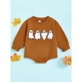 thumbnail image 2 of Newborn Baby Boy Girl Halloween Outfit Ghost Oversized Sweatshirt Romper Casual Long Sleeve Jumpsuit Cute Fall Clothes, 2 of 8