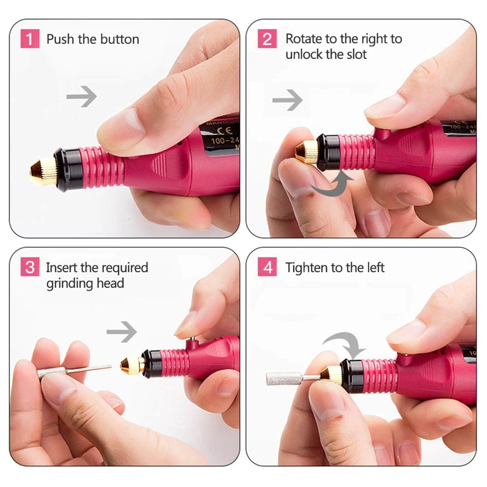 Electric Nail Drill Machine Set Pedicure Grinding Equipment Mill For Manicure  Professional Strong Nail Polishing Tool
