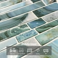 thumbnail image 5 of 10-Pack Subway Tile Peel and Stick Backsplash, 12"x12" Self Adhesive Self-Adhesive Wall Tiles for Kitchen Bathroom (Aqua Blue), 5 of 6