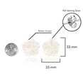 thumbnail image 5 of Beautiful Large White Mother of Pearl Plumeria Flower Post Earrings, 5 of 6