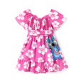 thumbnail image 1 of Vestido Disney Stitch con estampado floral rosa intenso para niñas de 11 a 12 años, 1 of 6