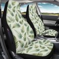 thumbnail image 3 of POLERO Green Fern Leaf Theme Front Car Seat Covers for Auto, Waterproof Automotive Seat Covers Interior Decor Polyester Car Seat Covers Set, 3 of 12
