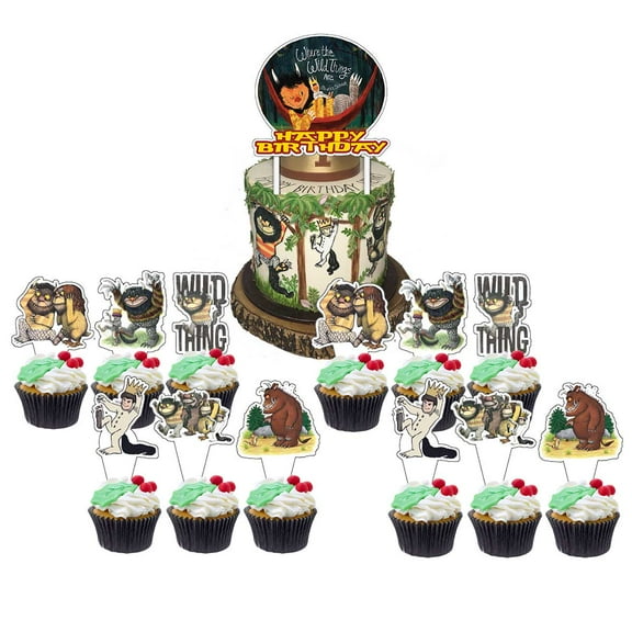 Where The Wild Things are Cake Topper CupcakeS Set Birthday Party Supplies Decoration Decor Kit