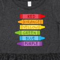thumbnail image 4 of Inktastic Colored Crayons Girls Toddler Dress, 4 of 5
