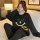 thumbnail image 3 of Pijama cálido de algodón para mujer, conjunto de ropa de estar por casa, Top y pantalones de forro polar suave, manga larga, talla grande, Otoño e Invierno, 3 of 5