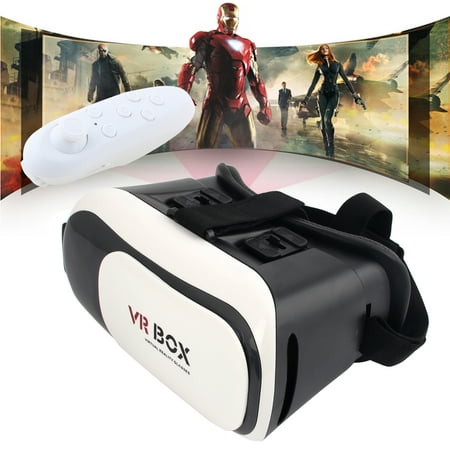 Portable Design VR Box 2.0 Version Virtual Reality 3D Glasses & Bluetooth Game Remote Controller