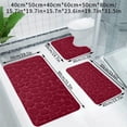 thumbnail image 1 of Linnome 3 Piece High Density Sponge Bath Mat Set Absorbent Non Slip Soft Washable Home Bathroom Decor Needs, 1 of 7