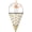 White, variant on Cone Hanging Flower Basket, 11.8in Wicker Wall Mounted Planter, Indoor Outdoor Rattan Pot for Artificial Flowers, Home Patio Garden Decor, 3 Colors