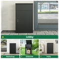 thumbnail image 2 of Fesbos Lockable Package Drop Box, Metal Package Delivery Box, 33.5"H Outdoor Storage Boxes Cabinet, Waterproof Anti-Theft Baffle Design, H33.5" x W19.7" x D16.1", Black, 2 of 8