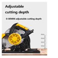 thumbnail image 3 of Invertible Electric Circular Saw 12 Inches 0-45 ° Adjustable Woodworking Cutting Machine, 3 of 6