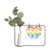 thumbnail image 1 of Rainbow Gay Lesbian modelado corazón Marco De Metal Florero De Cerámica Decoración, 1 of 4
