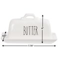 thumbnail image 5 of Butter Dish Covered White Ceramic Kitchen Pantry Organizer Food Storage Container Modern Farmhouse For Stick and Block Butter, 5 of 6