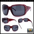 thumbnail image 2 of SA106 Polarized Lens Oversize Rhinestone Bling Iced Out Womens Sunglasses [Burgundy], 2 of 7