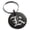 Black, variant on Stainless Steel Letter K Initial Old English Monogram Engraved Small Medallion Circle Charm Keychain Keyring