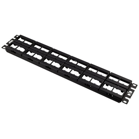 Panduit CPP48WBLY 48-Port Flat Patch Panel, Black CA2