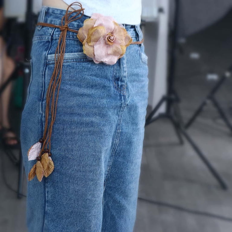 Women Girls Big Decor Flower Waist Chain/Rope/Belt For  display picture 2