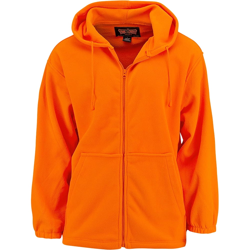 TrailCrest Chambliss Full Zip Safety Blaze Orange Hoodie Sweatshirt